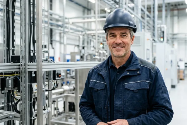Werknemers en vakbonden bespreken de nieuwe loonafspraken op de werkvloer van een grote metaalfabriek