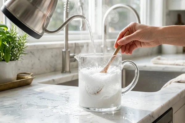 Waarom je baking soda met heet water moet mengen voor een brandschoon huis